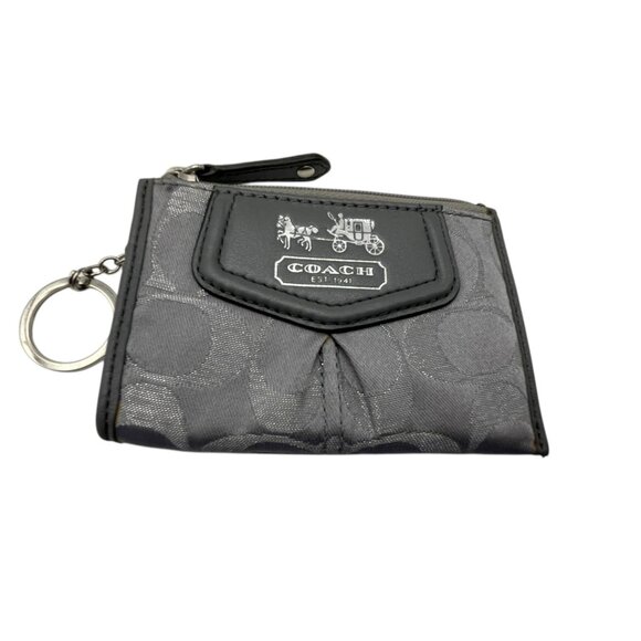 Coach Mini Skinny MADISON Signature ID Case Wallet Key Chain - Silver - Picture 7 of 12